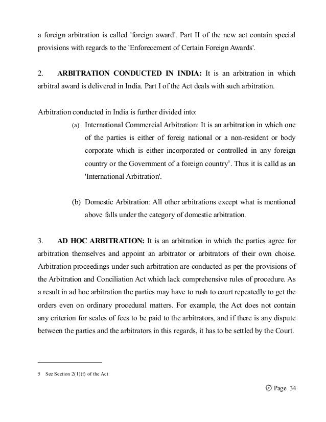 International Commercial Arbitration India And Global - 