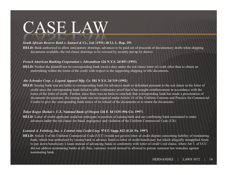 red clause letter of credit pdf