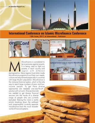 International conference on islamic microfinance 2011, islamabad