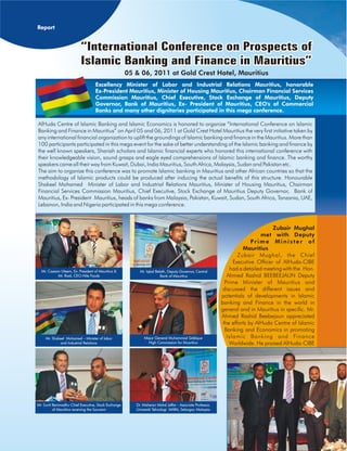 International conference on prospects islamic banking and finance in mauritius, 2011