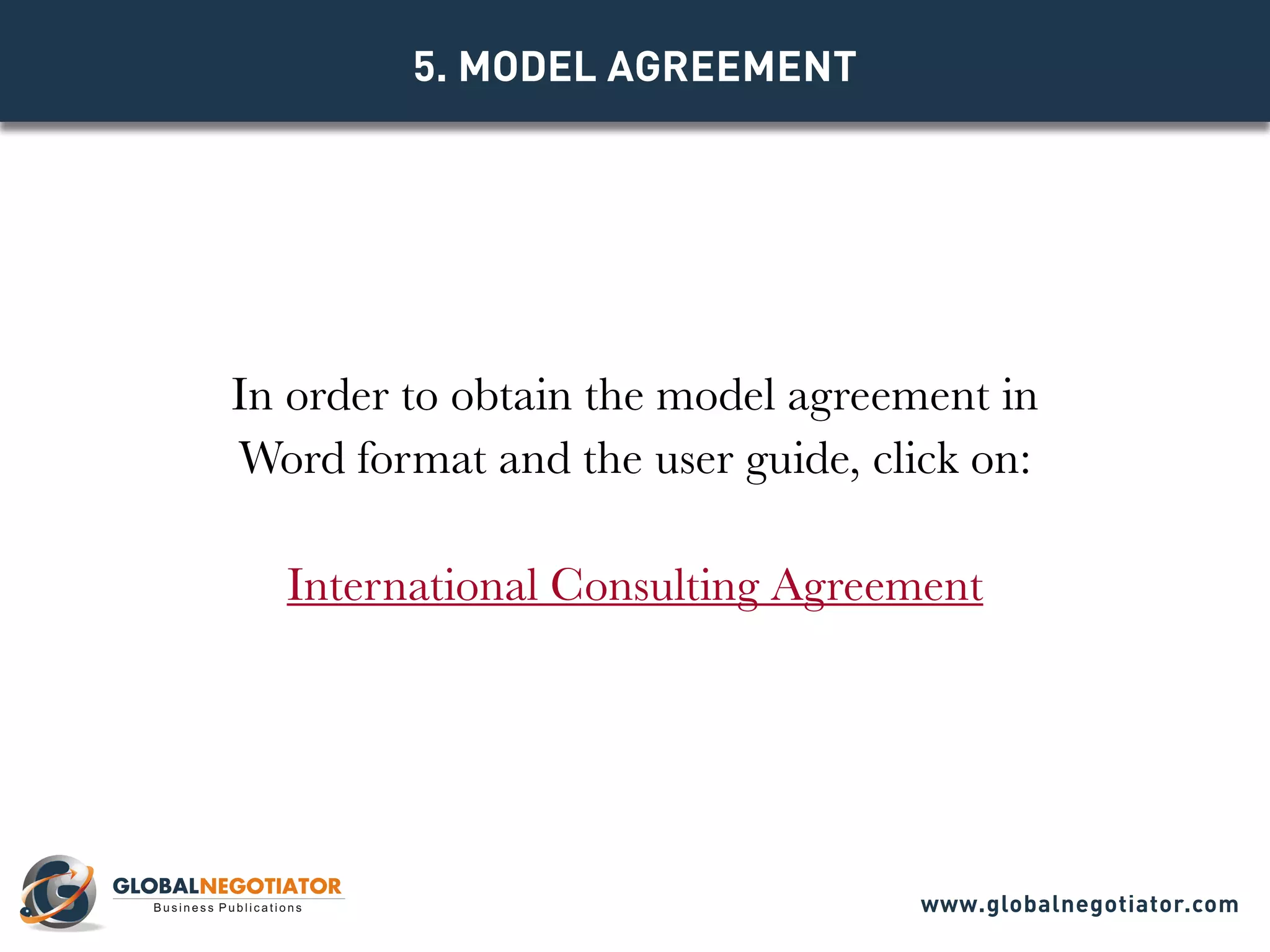 INTERNATIONAL CONSULTING AGREEMENT TEMPLATE PDF