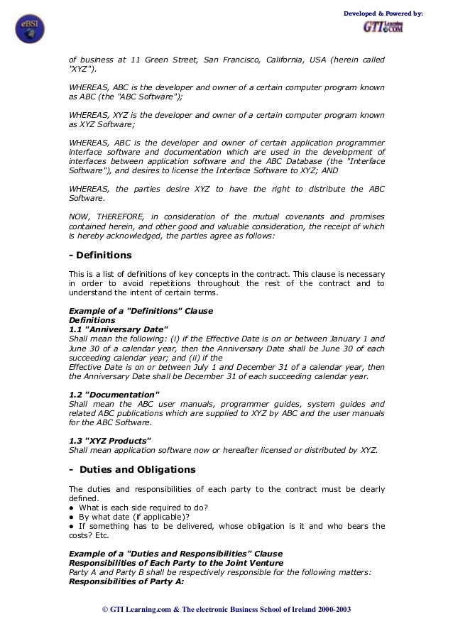 international contracts example of business contracts