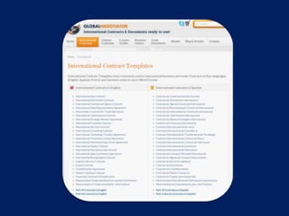 International Sales and Services Contracts