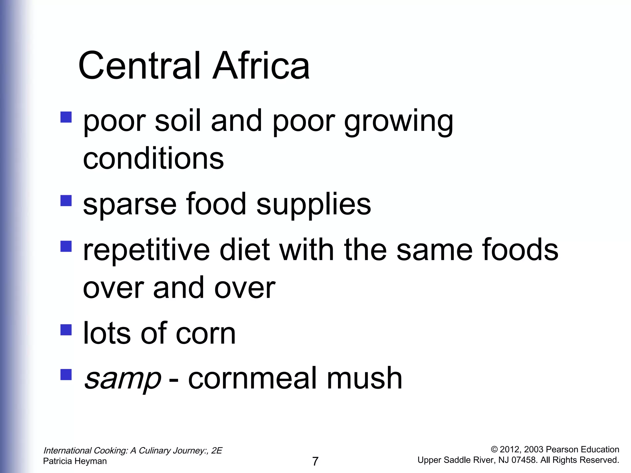 Sparse Food International cooking 08 Africa | PPT