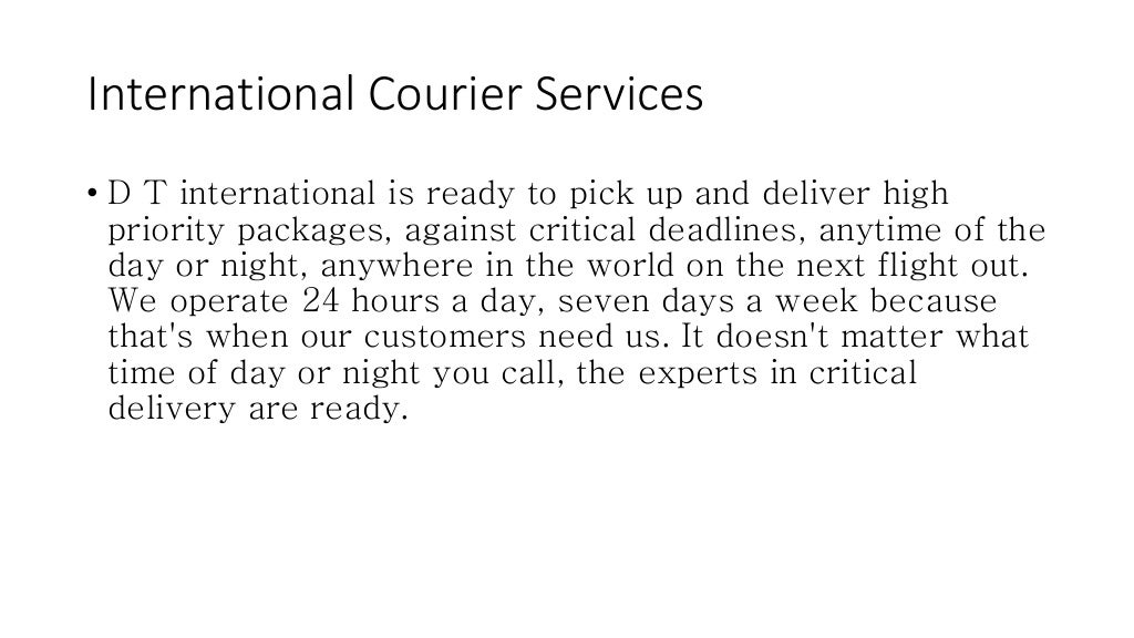 International Courier Service