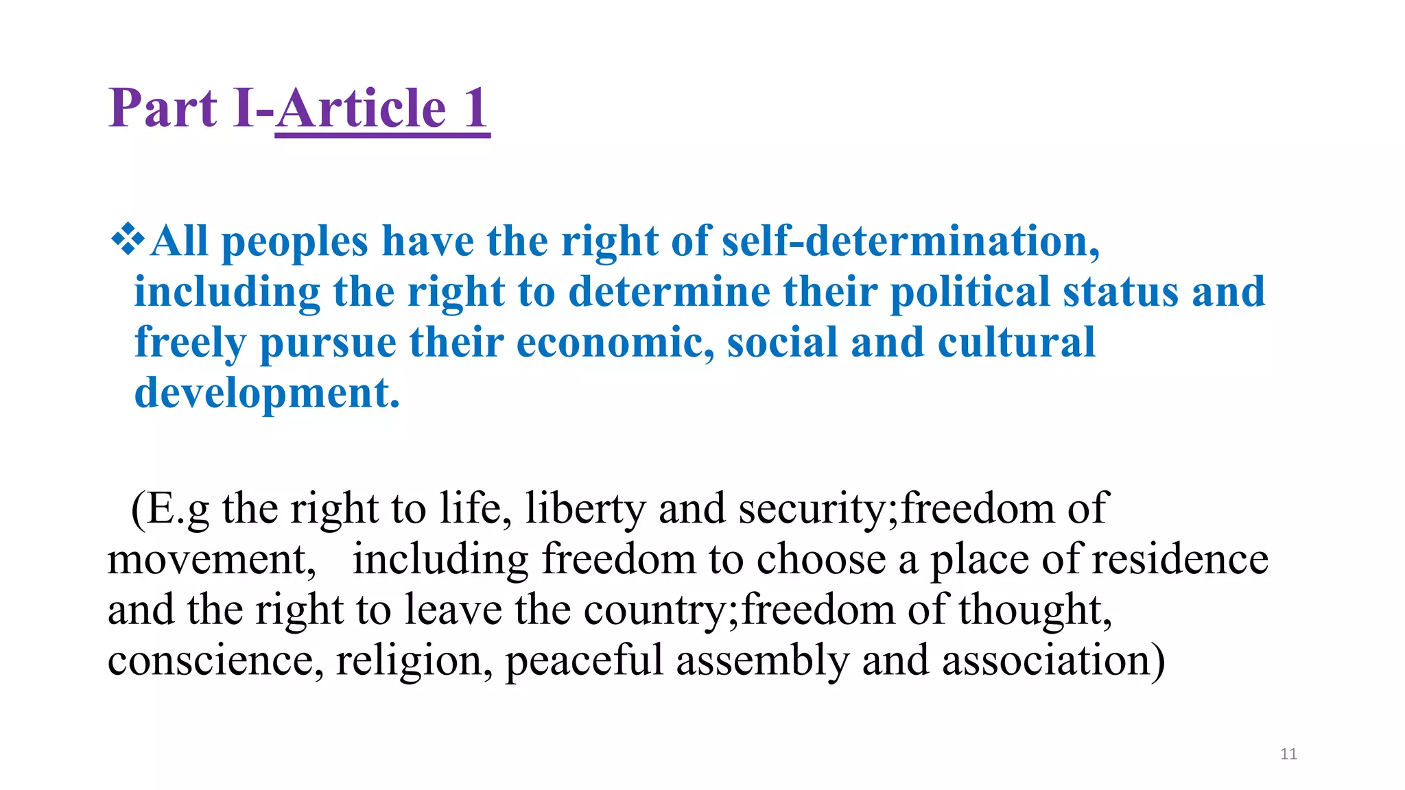 Covenant On Civil And Political Rights International covenant on civil and political rights | PPTX