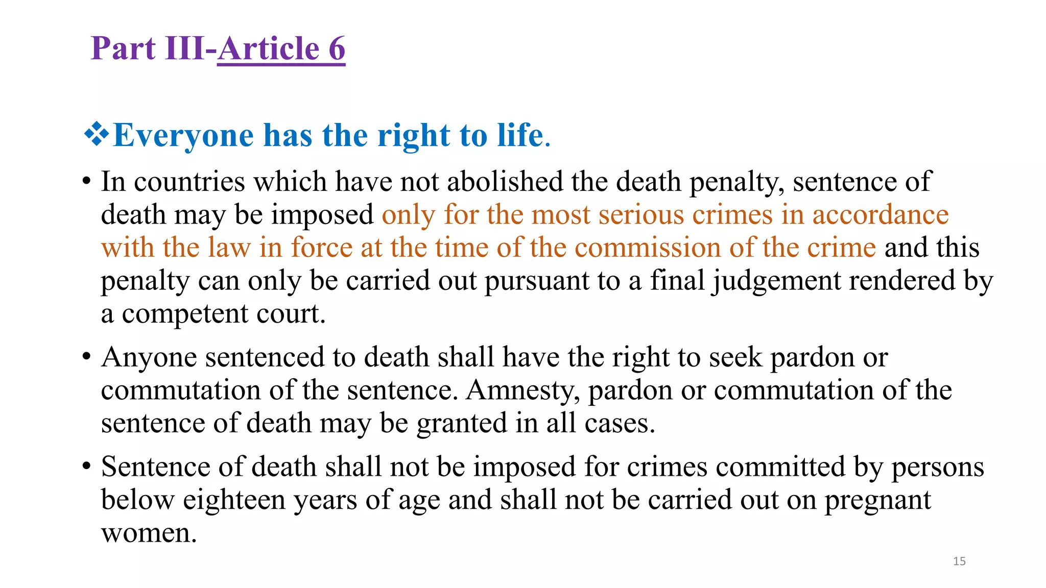 Covenant On Civil And Political Rights International covenant on civil and political rights | PPTX