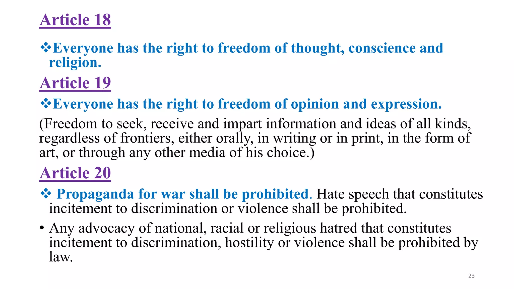 International Covenant For Civil And Political Rights International covenant on civil and political rights | PPTX