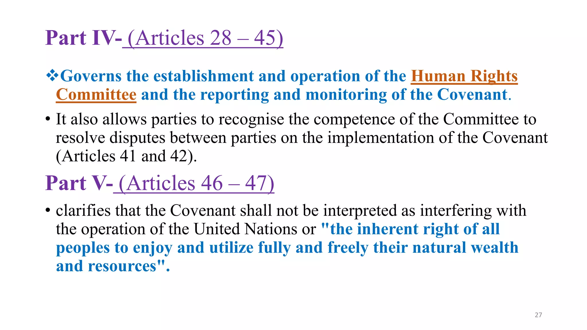 International Covenant Civil And Political Rights International covenant on civil and political rights | PPTX