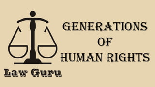Generations
Of
Human Rights
 