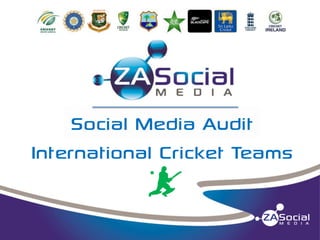 Social Media Audit
International Cricket Teams

 