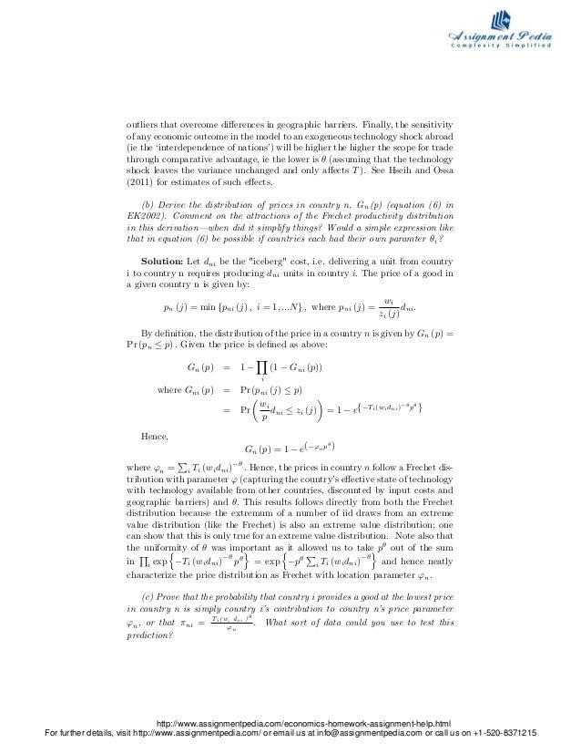 Economics hw help