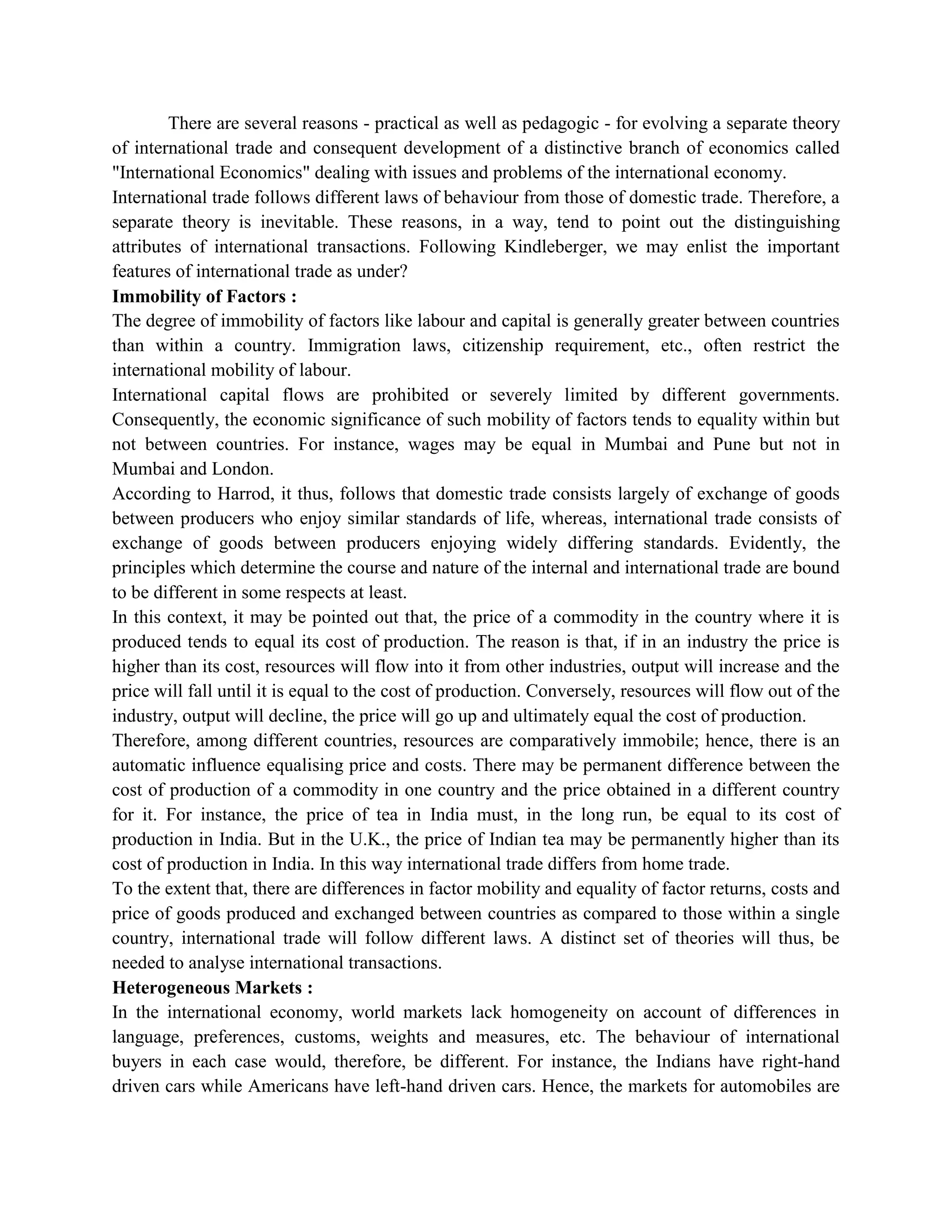 International economics notes | DOCX