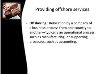 i.e. markets available without adaptation 