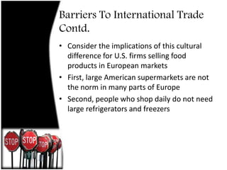 conforming to government regulationsForeign Market Entry Modes Contd.Such alliances often are favorable when:The partners' strategic goals converge while their competitive goals diverge;