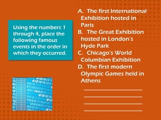 International Events Marketing quiz