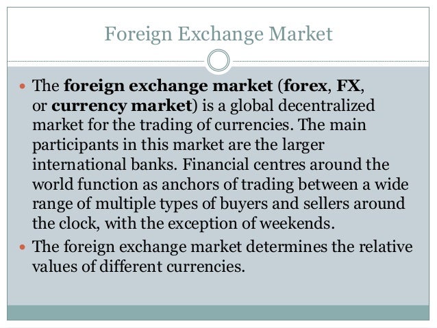 Role of speculators in forex market