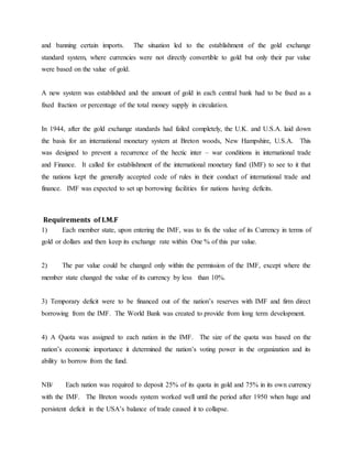 International financial institutions notes
