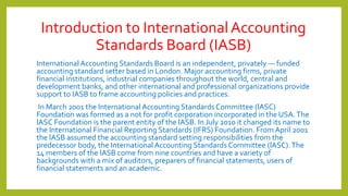development of international accounting standards