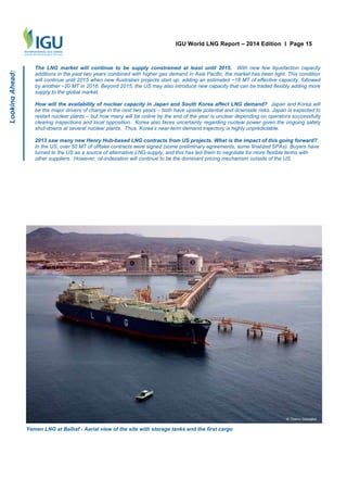 International gas union : 2014 world LNG report | PDF
