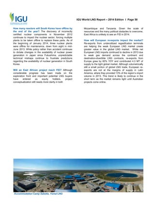 International gas union : 2014 world LNG report | PDF