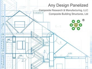 Any Design Panelized
Composite Research & Manufacturing, LLC
       Composite Building Structures, Ltd

                                    ®
 