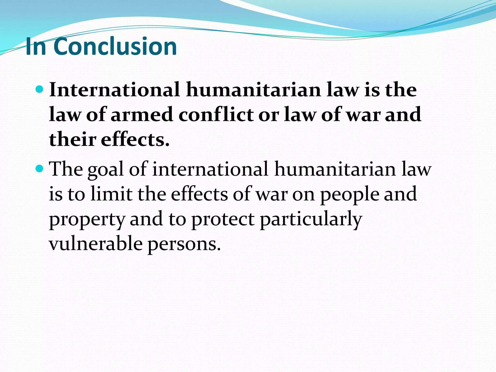 International Humanitarian Law | PPTX