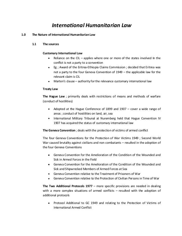 International humanitarian law