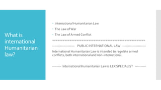 International Humanitarian Law - education | PDF