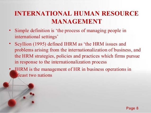 international human resource management