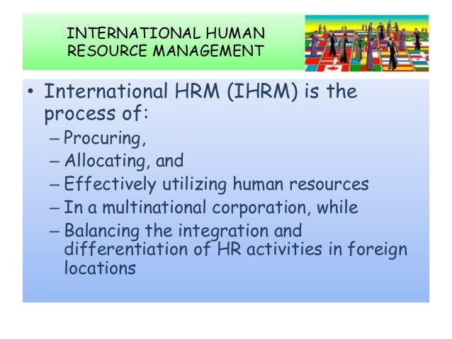 international human resource management definition
