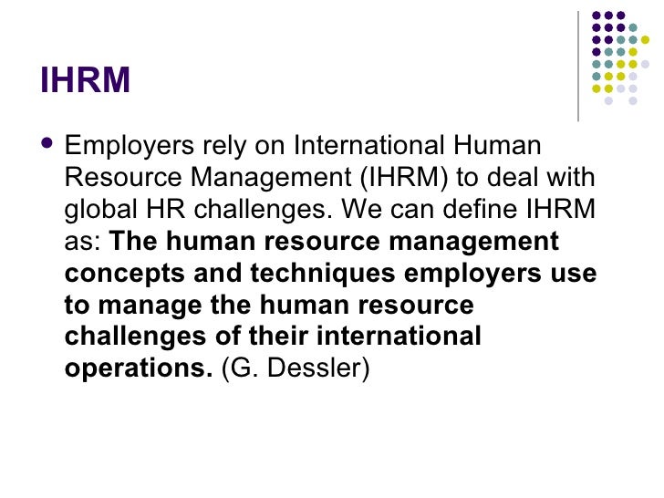 what is international human resource