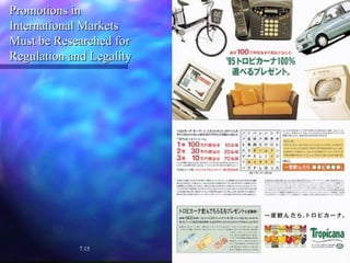 Promotions in  International Markets Must be Researched for Regulation and Legality 7.15 