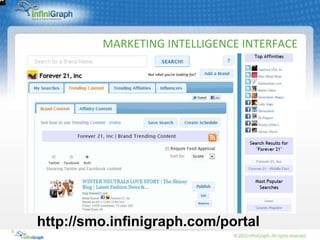 MARKETING INTELLIGENCE INTERFACE




    http://smo.infinigraph.com/portal
8
 