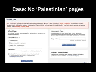 Case: No „Palestinian‟ pages
 