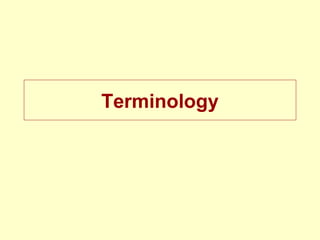 Terminology 