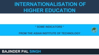 * SOME INDICATORS *
FROM THE ASIAN INSTITUTE OF TECHNOLOGY
BAJINDER PAL SINGH
 