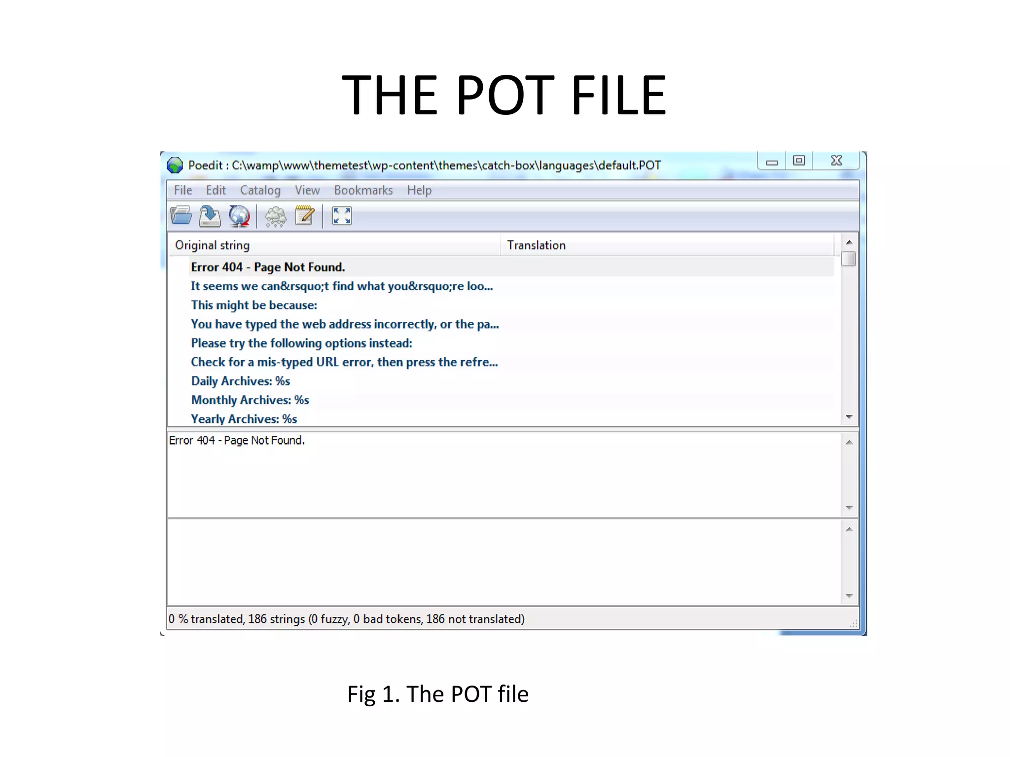 THE POT FILE




Fig 1. The POT file
 