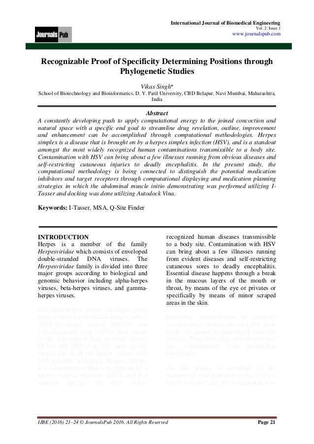 International Journal of Biomedical Engineering vol 2 issue1