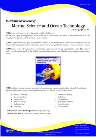 International journal of marine science and ocean technology | PDF