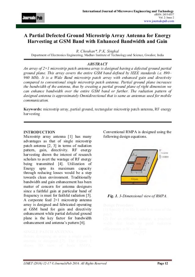 International Journal of Microwave Engineering and Technology (Vol 2