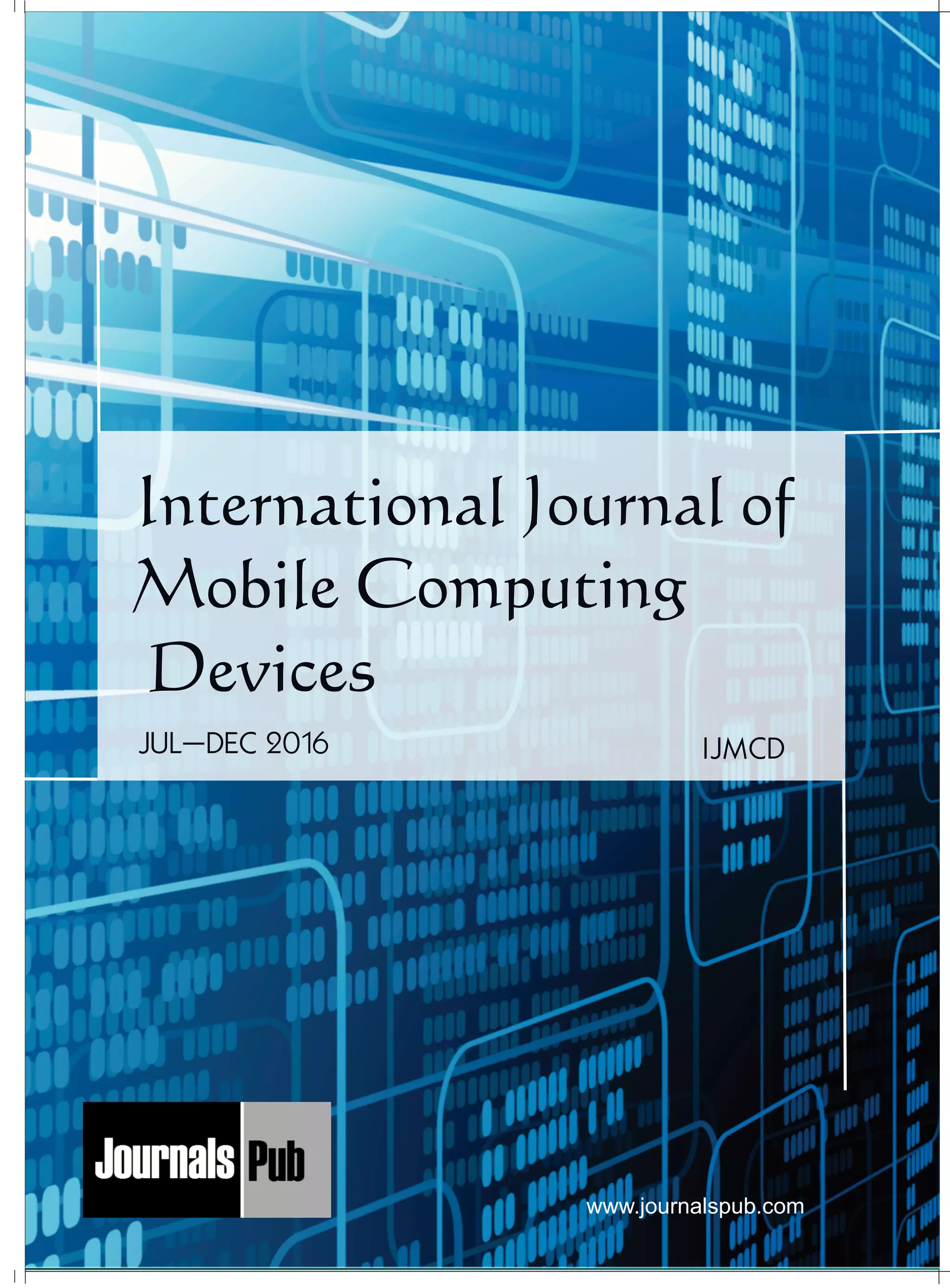 International journal of mobile computing devices vol 2 issue 2 pdf