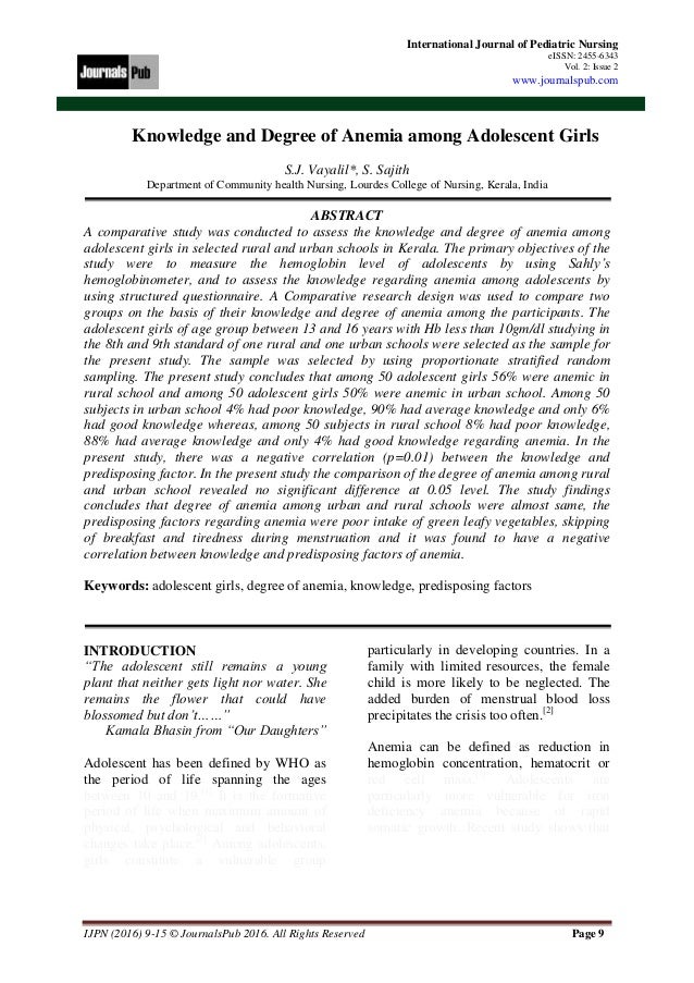 International journal of pediatric nursing vol 2 issue 2