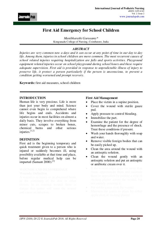 International journal of pediatric nursing vol 2 issue 2