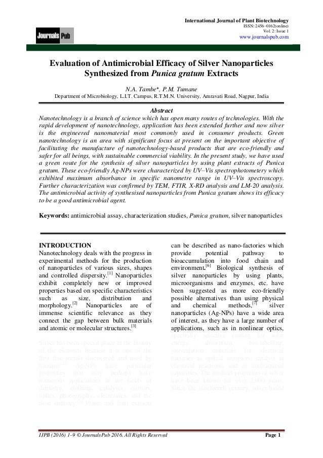 International Journal of Plant Biotechnology vol 2 issue 1