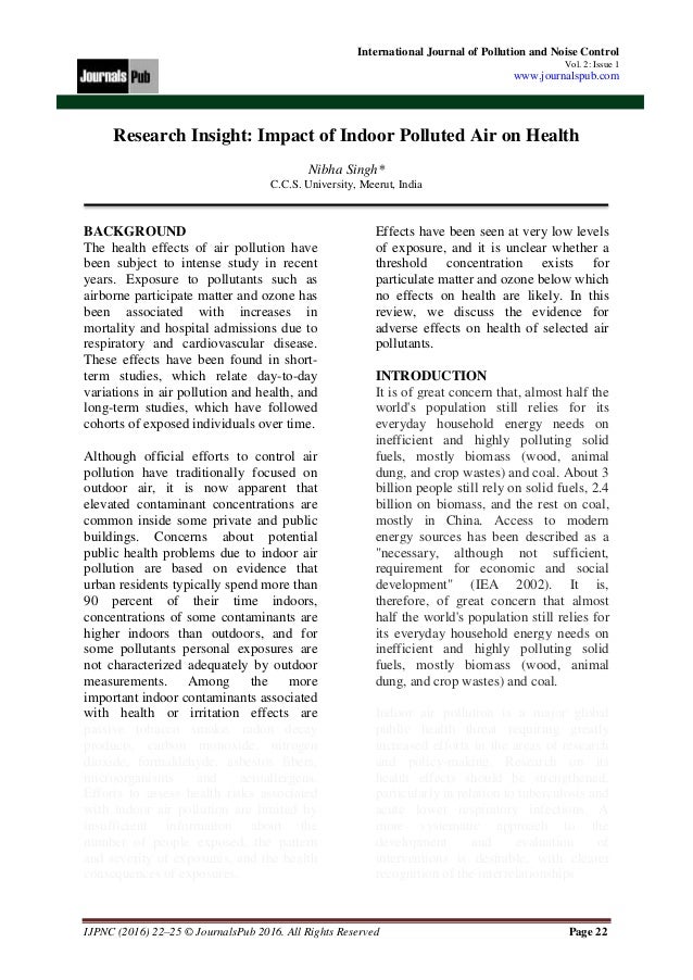 International Journal of Pollution and Noise Control vol 2 issue 1