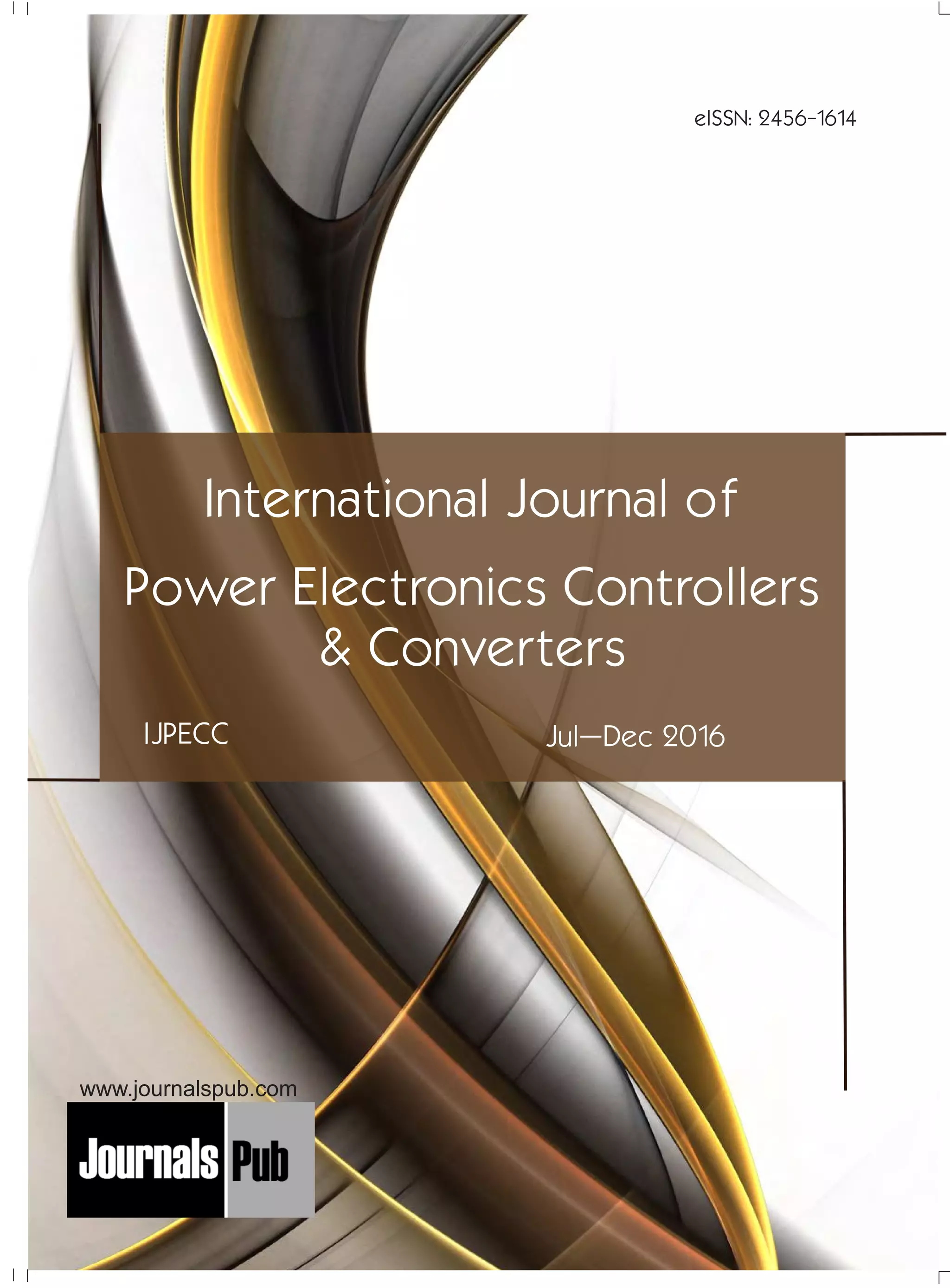International Journals Power Electronics Controllers and Converters
