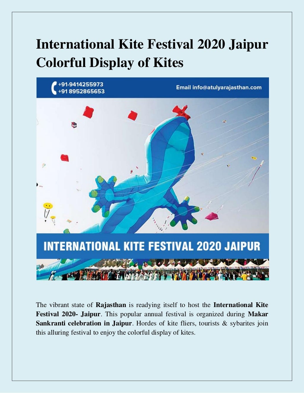 International kite festival 2020 jaipur colorful display of kites