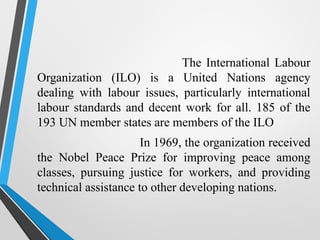 International Labor Organization relevant to pakistan | PPTX
