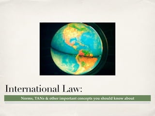 International Law:
Norms, TANs & other important concepts you should know about
 